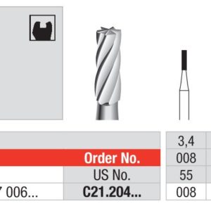 EDENTA -Tungsten carbide -High Speed - C21.314.012 - Pack of 6 pcs