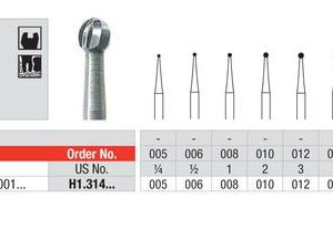 EDENTA -Tungsten carbide -High Speed - H1.314.010 - Pack of 5 pcs