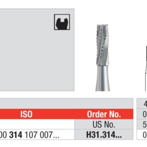 EDENTA -Tungsten carbide -High Speed - H31.314.010 - Pack of 5 pcs