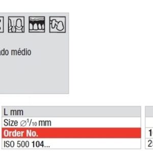 EDENTA -Tungsten carbide Cutter - Code : 1010.023HP
