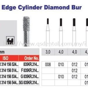 EDENTA - Diamond Burs - High speed - (G835KR.314.012) strips of 5 Burs